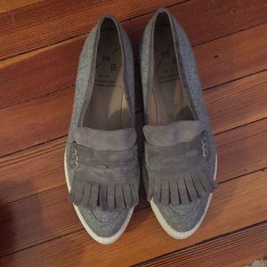 Grey Anthropologie loafers